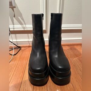 Steve Madden Cobra Black Platform Ankle Boots